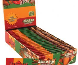 Juicy Jay's ochucené krátké papírky, Jamaican rum, 32ks v balení | box 24ks